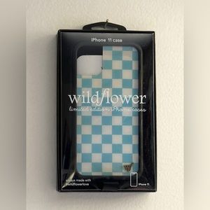 Wildflower iPhone 11 case in style “Blue Checker”